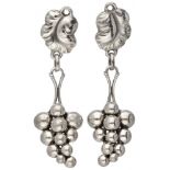 Harald Nielsen for Georg Jensen no.40 silver 'Moonlight Grapes' earrings - 925/1000.