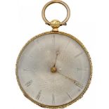 Golden cylinder escapement - Men's Pocket Watch - appr. 1875.