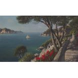 Jacobus Leonardus van der Meide (Gouda 1910 - 2002), View of the Coast off Mallorca (?).