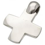 18K. White gold cross-shaped Pomellato pendant.