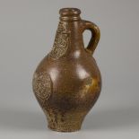 A bartmann/ 'Bartmann' stoneware jug with tiger salt glaze, (Cologne/ Frechen), Germany, 1st half 18