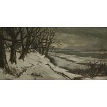 Theo Goedvrind (1979 - 1969), A river landscape in winter.