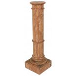 A red marble pedestal, Italy, ca. 1900.