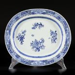 A porcelain meat dish with floral decoration, China, Qianglong.