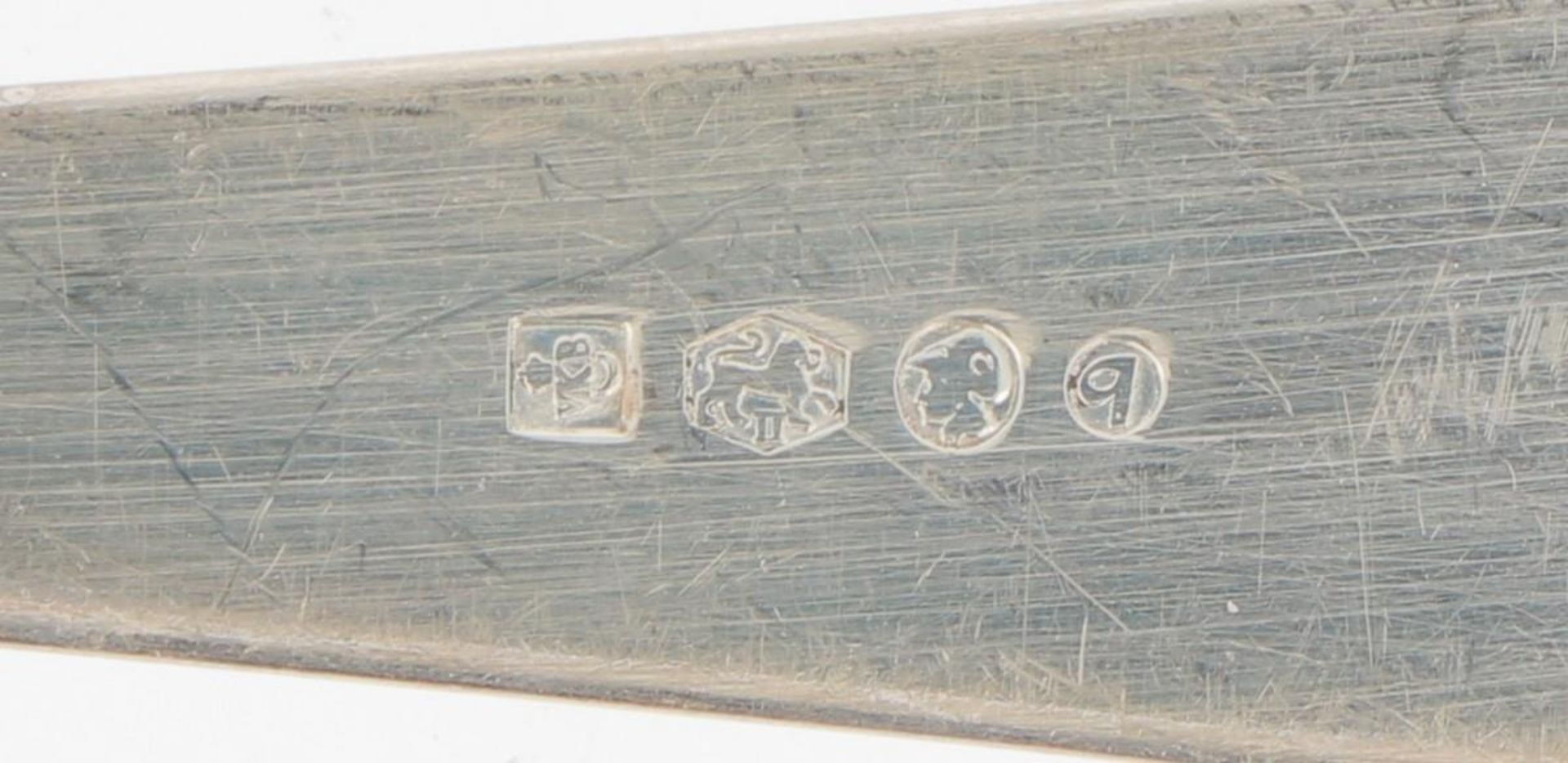 (2) piece set of ladles "Haags Lofje" silver. - Bild 3 aus 3