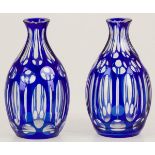 (2) Bohemian vases