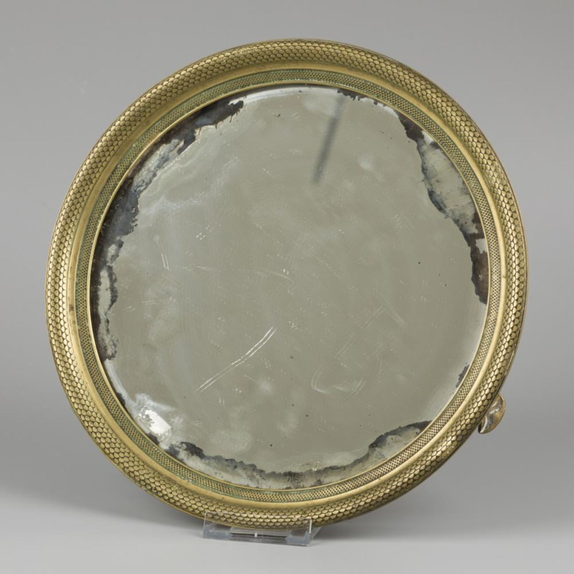 A bronze cabaret with mirror glass, early 19th century. - Image 2 of 2