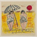 Anton Heyboer (Sabang (Indonesië) 1924 - 2005 Den Ilp) - Two women on the beach.