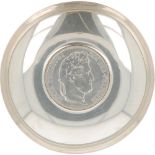 Coin dish (5 Francs 1834 Louis Philippe I) silver.