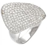 14K. White gold ring pave set with approx. 1.075 ct. diamond.