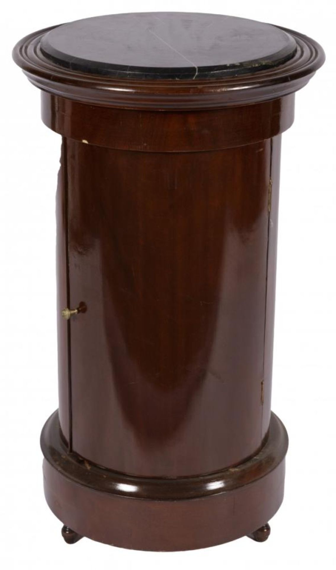 A Biedermeier-style mahogany night stand, 1st half 20th century.