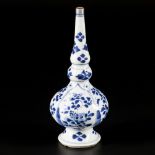 A porcelain sprinkler with floral decoration in compartments, China, Kangxi.