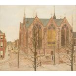 Geertruida van Hettinga Tromp (Groningen 1872 - 1962 Zwolle), Elektrocarts near the "Kloosterkerk",