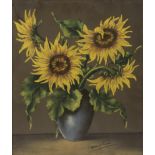 Dutch School, 20th C. Sunflowers.