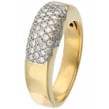18K. Yellow gold pavé ring set with approx. 0.40 ct. diamond.