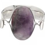 Vivianna Torun Bulow-Hube for Georg Jensen no.203 silver bangle with amethyst - 925/1000.