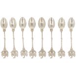 (8) piece set of silver teaspoons.