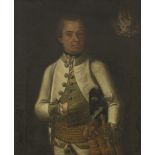 German School, 18th Century. Portait of a man in uniform.