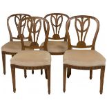 A set of (4) mahogany Louis XVI-chairs, Dutch, late 19th century.