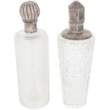 (2) piece lot of perfume bottles silver.