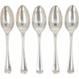 (5) piece set of spoons (Middelburg Pieter Oosterman 1746-1759) silver.