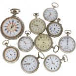 Lot Pocket Watches (10) - Metal