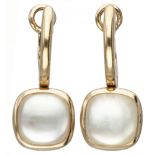 18K. Rose gold Tirisi Moda earrings set with white stone.