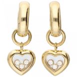 18K. Yellow gold Chopard 'Happy Diamonds' earrings set with approx. 0.12 ct. diamond.