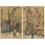 Jan Korthals (Amsterdam 1916 - 1972), A set of (3) Parisian streetviews.