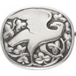 Kristian Moehl-Hansen for Georg Jensen no.166 silver 'Eagle' brooch - 925/1000.