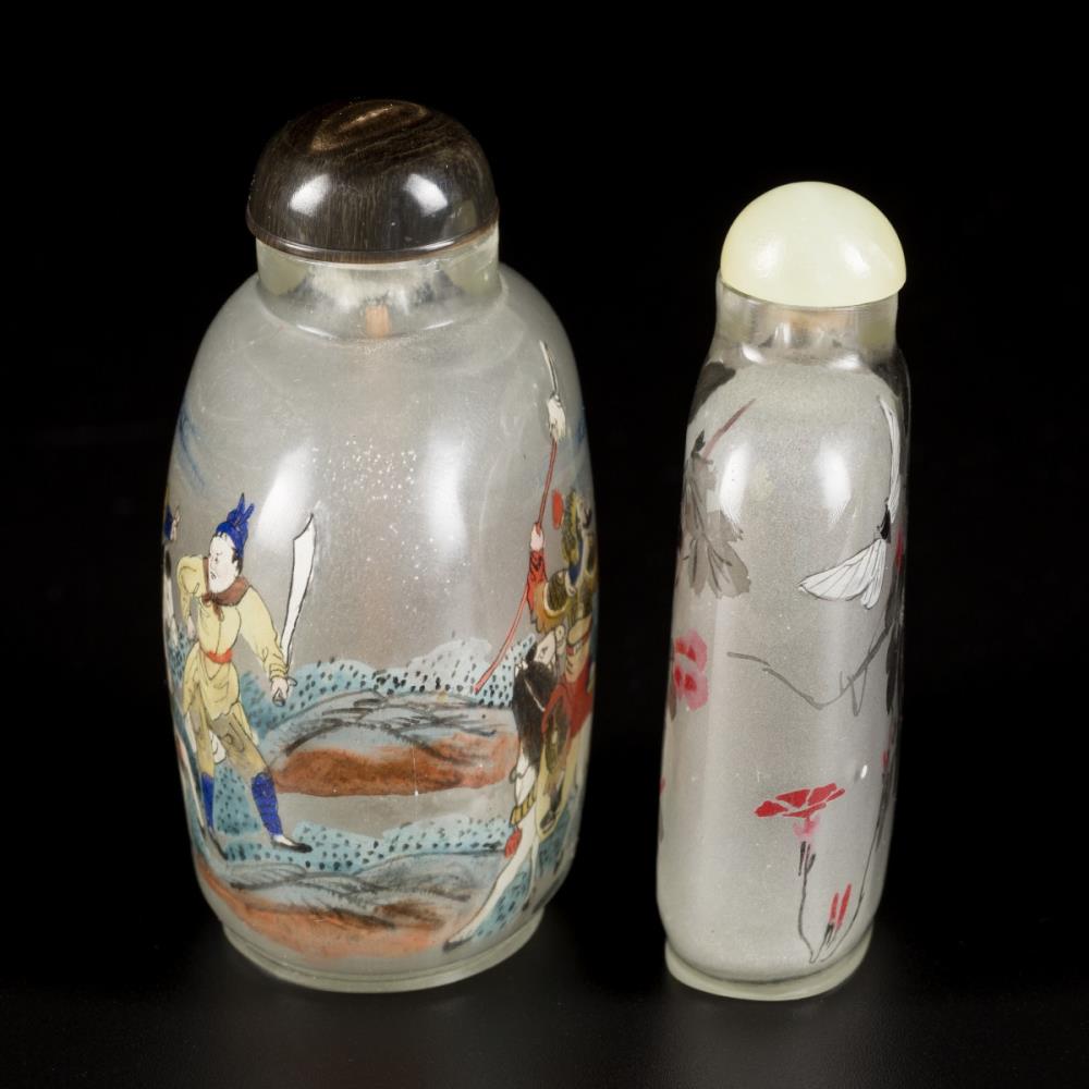 A lot comprised of (4) glass snuff bottles with various decorations, China, 1st half 20th century. - Image 6 of 15