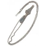 Chatelaine chain with skirt hook silver.