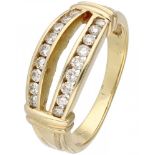 14K. Yellow gold ring set with approx. 0.36 ct. diamond.