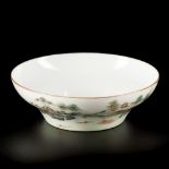 A porcelain Qiang Yang Cai bowl, China, 20th century.