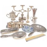 (14) piece lot miscellaneous silver-plated.