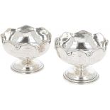 (2) piece set of prize cups, silver.