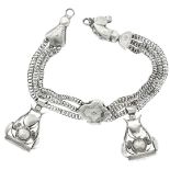 Chatelaine with two signets - Silver