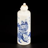 A softpaste snuff bottle with Wu Shuang Pu decor, China, 19th century.