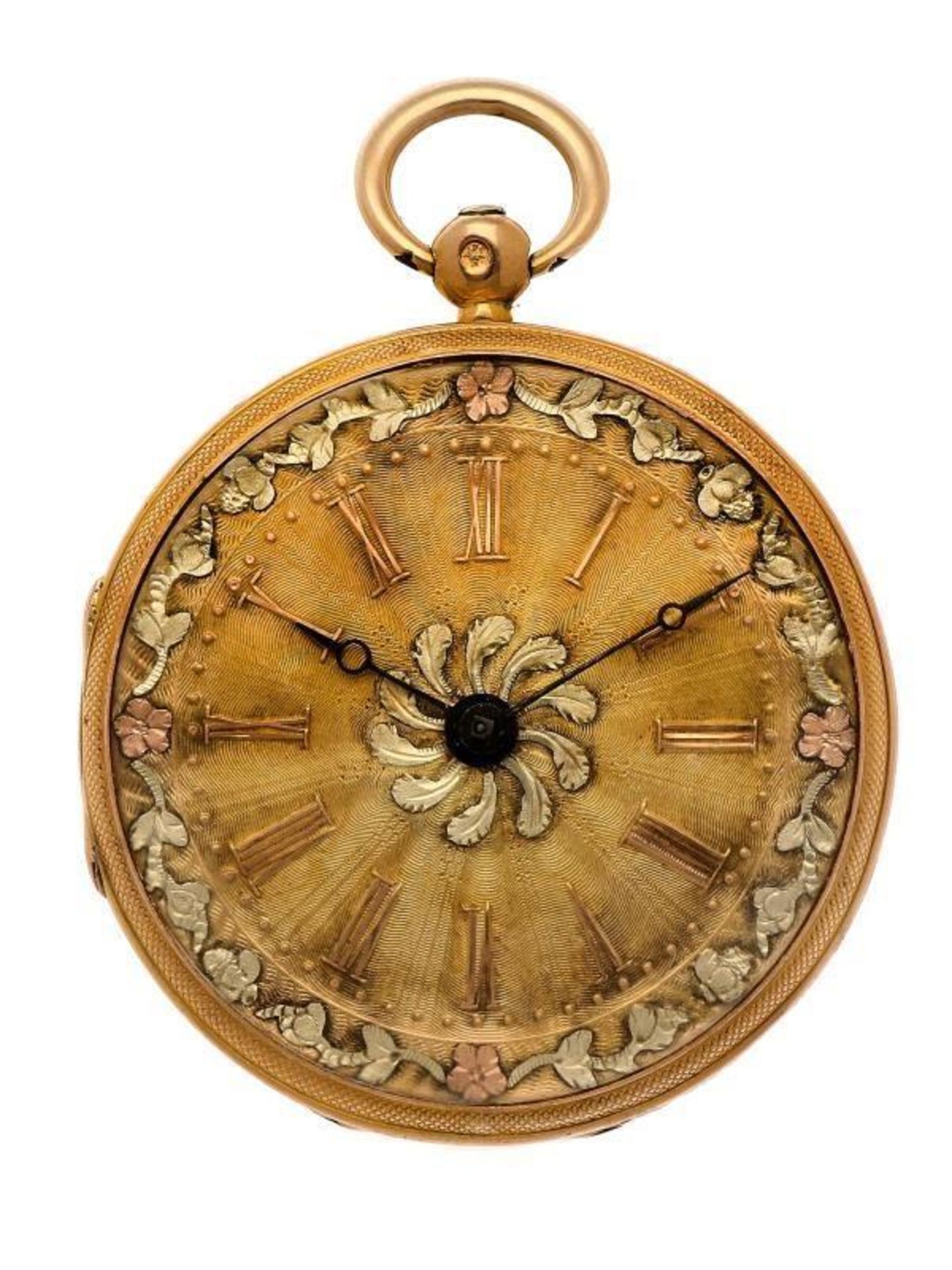 Pocket watch gold, verge escapement - Men's pocket watch - Manual winding - apprx. 1800.