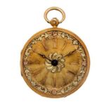 Pocket watch gold, verge escapement - Men's pocket watch - Manual winding - apprx. 1800.