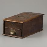 A hardwood cash till, late 19th century.