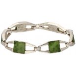 Silver Franz Scheuerle design bracelet set with jade - 835/1000.