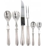 (6) piece silver scoop set.