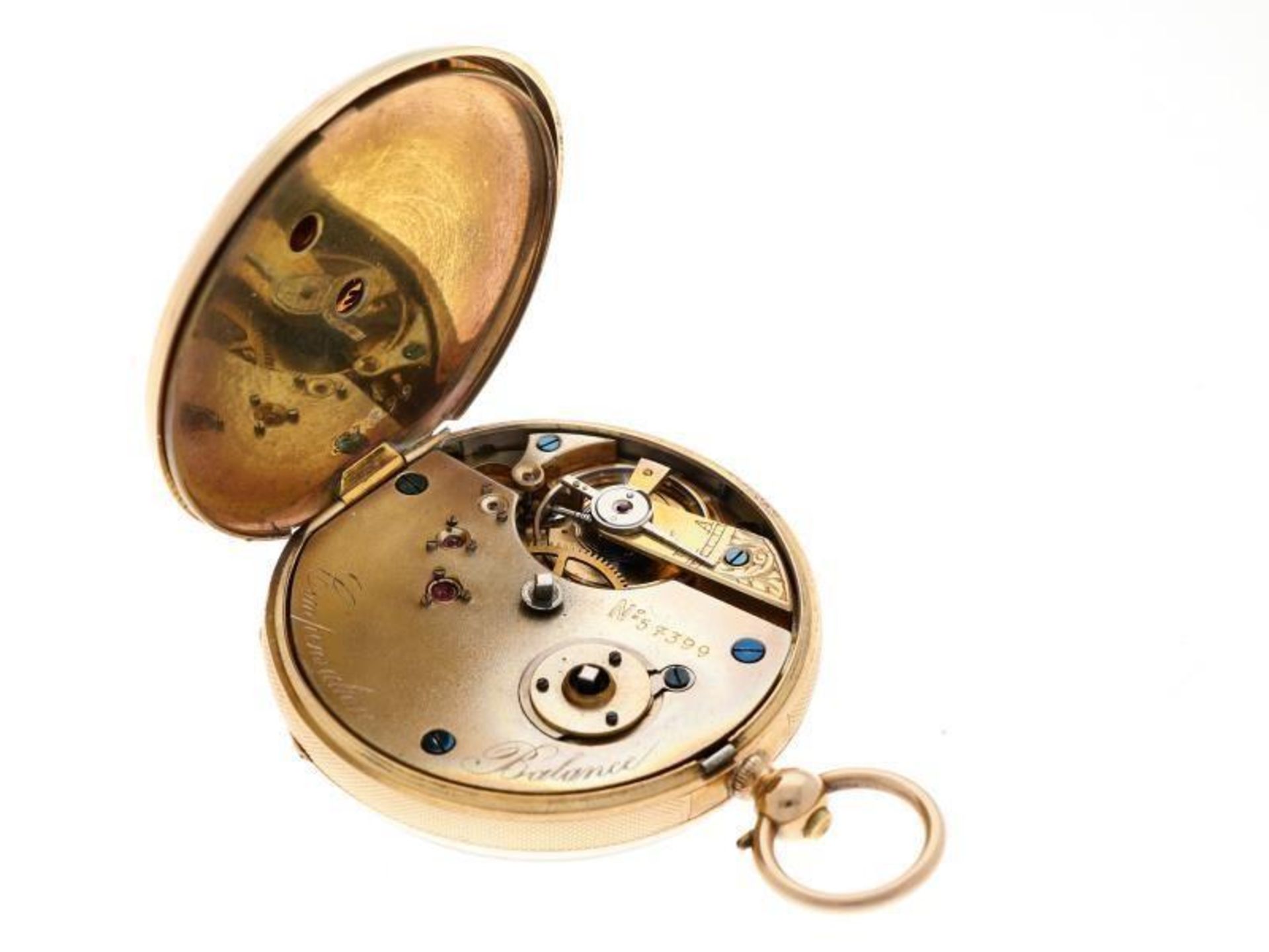 Pocket watch gold - Men's pocket watch - Manual winding - apprx. 1850. - Bild 4 aus 5