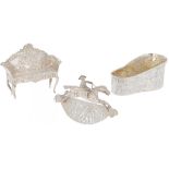 (3) piece lot miniatures silver.