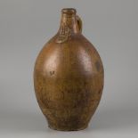 A bartmann/ 'Bartmann' stoneware jug with tiger salt glaze, (Cologne/ Frechen), Germany, after 1760.