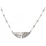 Björn Weckström for Lapponia modernist silver 'Viracocha' necklace - 925/1000.