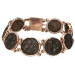 BLA 10K. Rose gold bracelet set with Parthian coins.