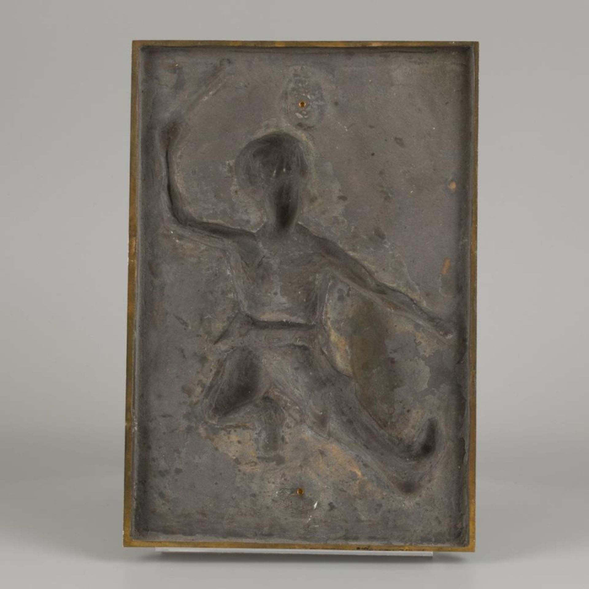 A bronze plaquette of a dancing Cossack. - Bild 2 aus 3