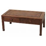 A hardwood coffee table with two drawers, China, 1st half 20th century.